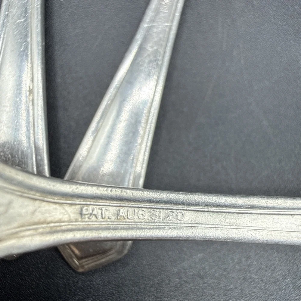 3‎ Vintage Wm Rogers LA TOURAINE Teaspoons Silverplate Spoons 1920 Set LOT